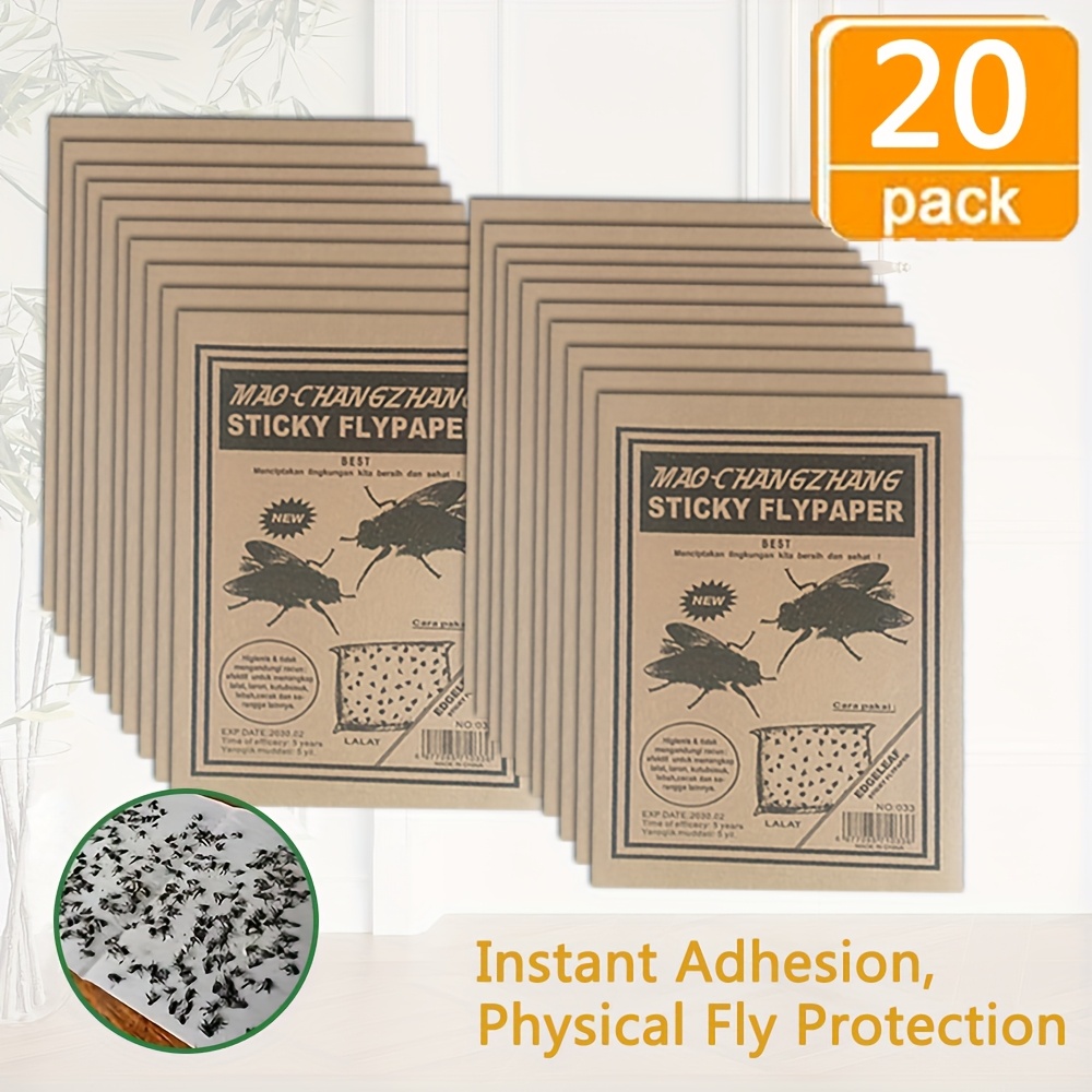 20pcs super strong   moth traps insect catching stickers no power required non toxic   sticks for home   kitchen quick pest control fly paper suitable for household greenhouse   farm physical mosquito trap