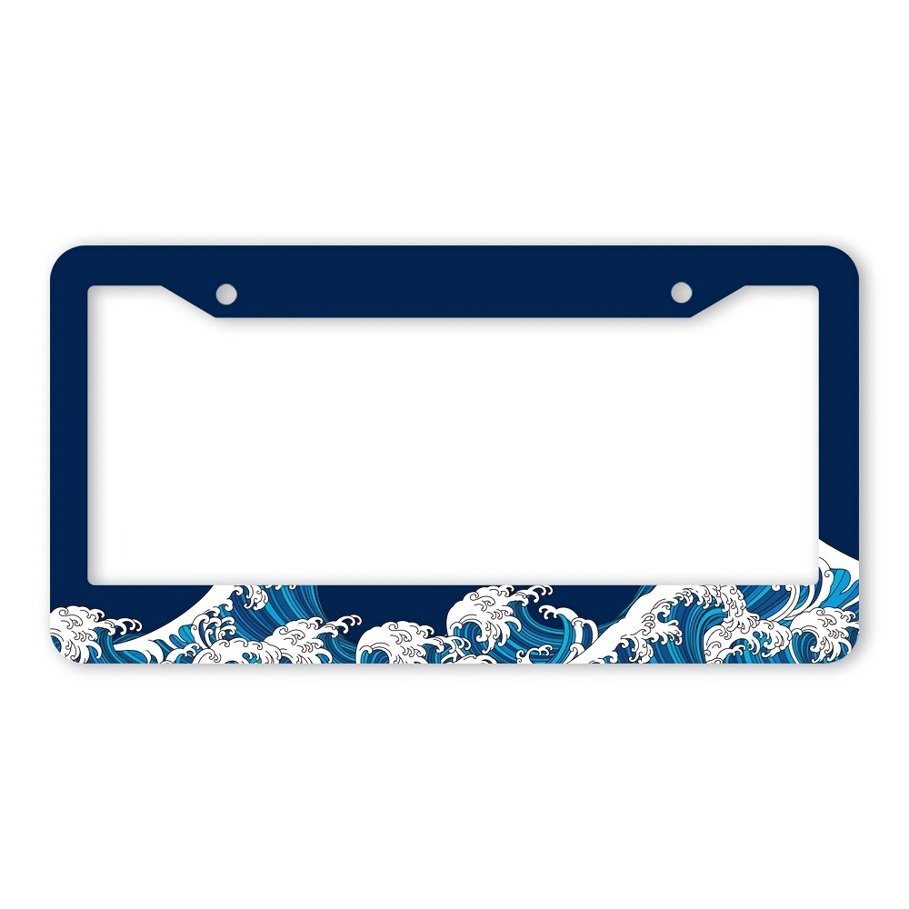 

Of Japan Aluminum Alloy License Plate Frame - Universal Fit For Us Vehicles, 2-hole Design With Screws Included, Decorative Car Accessory