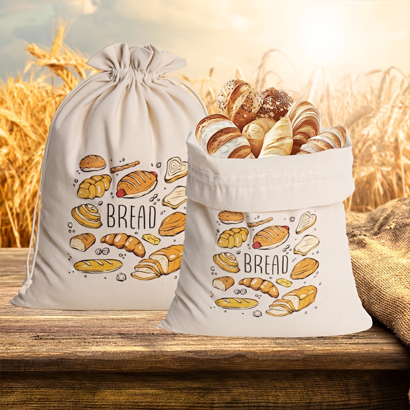 TEMU Bolsa de Almacenamiento de Pan, Reutilizable para Tostadas y , Bolsa para Pan de Desayuno, Bolsa Portátil para Picnic, Diseño Sencillo, Adecuada