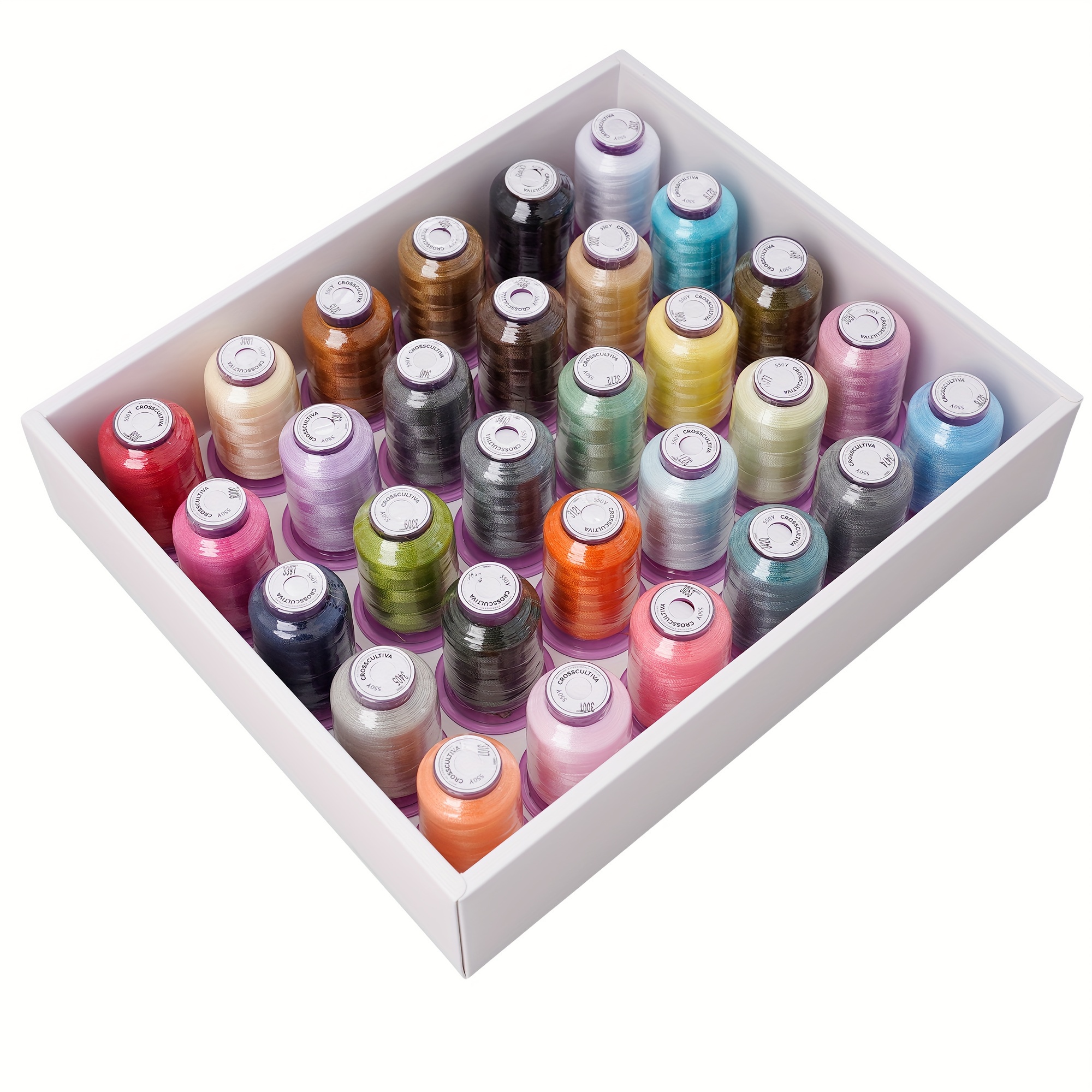 30 Colors Embroidery Machine Thread 550yd 100% Polyester- Compatible For Clothing Embellishments And Home Decor Projects Household Embroidery Sewing Machine