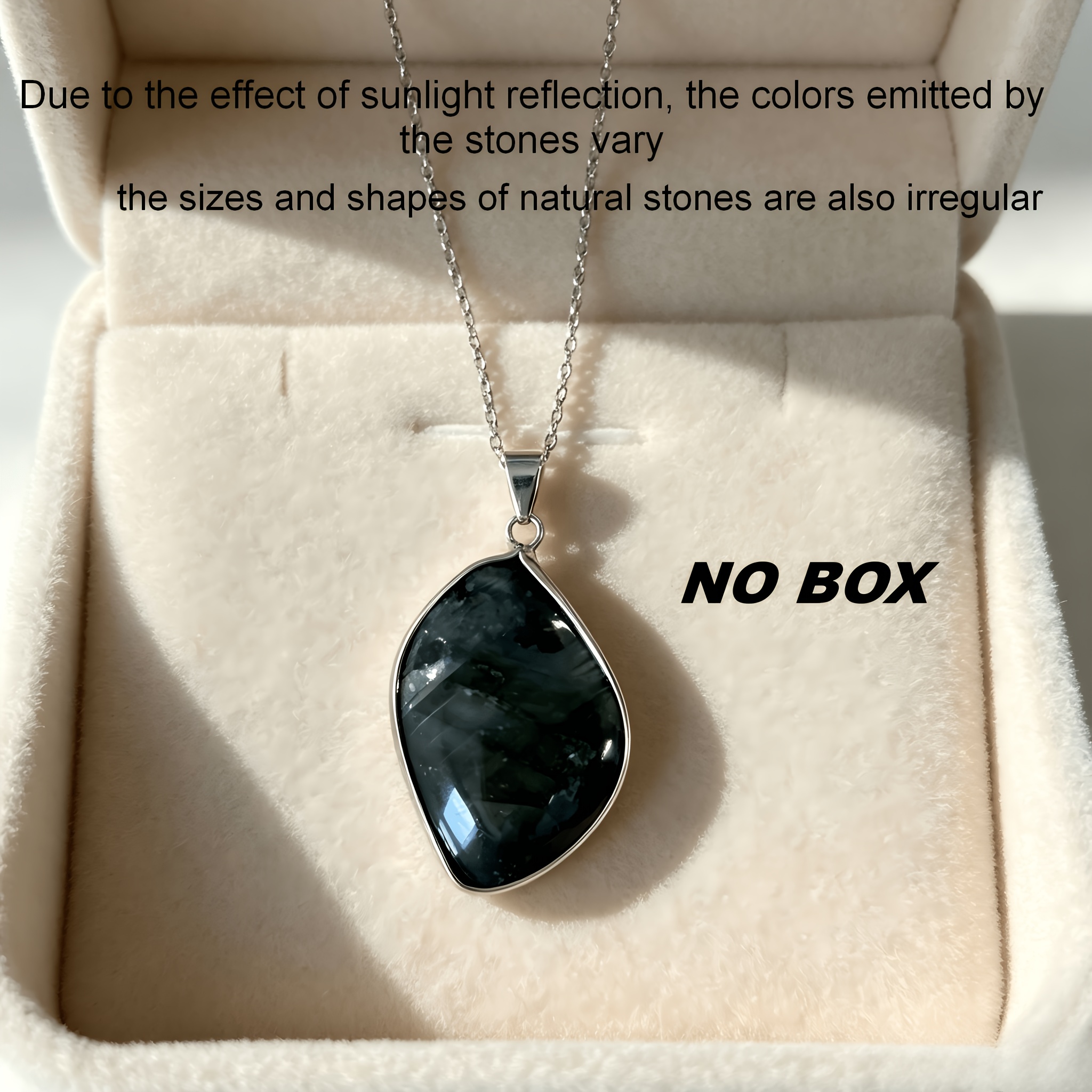 TEMU 1pc Natural Labradorite Choker Necklace, Handmade Rhombus Pendant Jewelry, Gift Additions For Women Holiday, Wedding/music Festival/valentine's