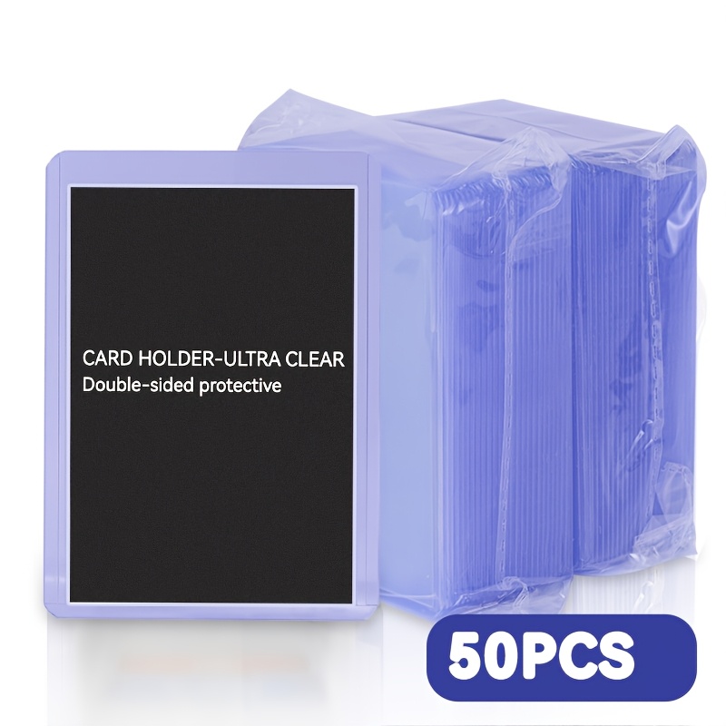 TEMU 25/50/100/200/400 pcs, pour Cartes, Protège-Cartes 35pt, Pochettes Rigides en Plastique Dur, Protège-Cartes de Baseball, Étui Porte-Cartes