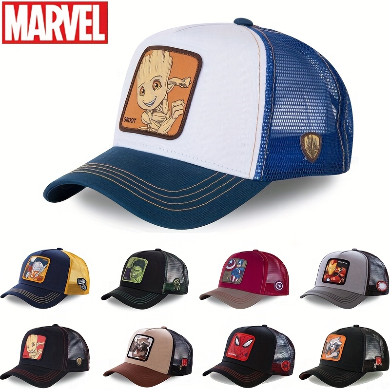

Marvel Licensed Breathable Mesh Trucker Hat | Unisex Adjustable Baseball Cap With , , Rocket & Daisy | Comfortable Outdoor Golf Sun Hat For Men & Women