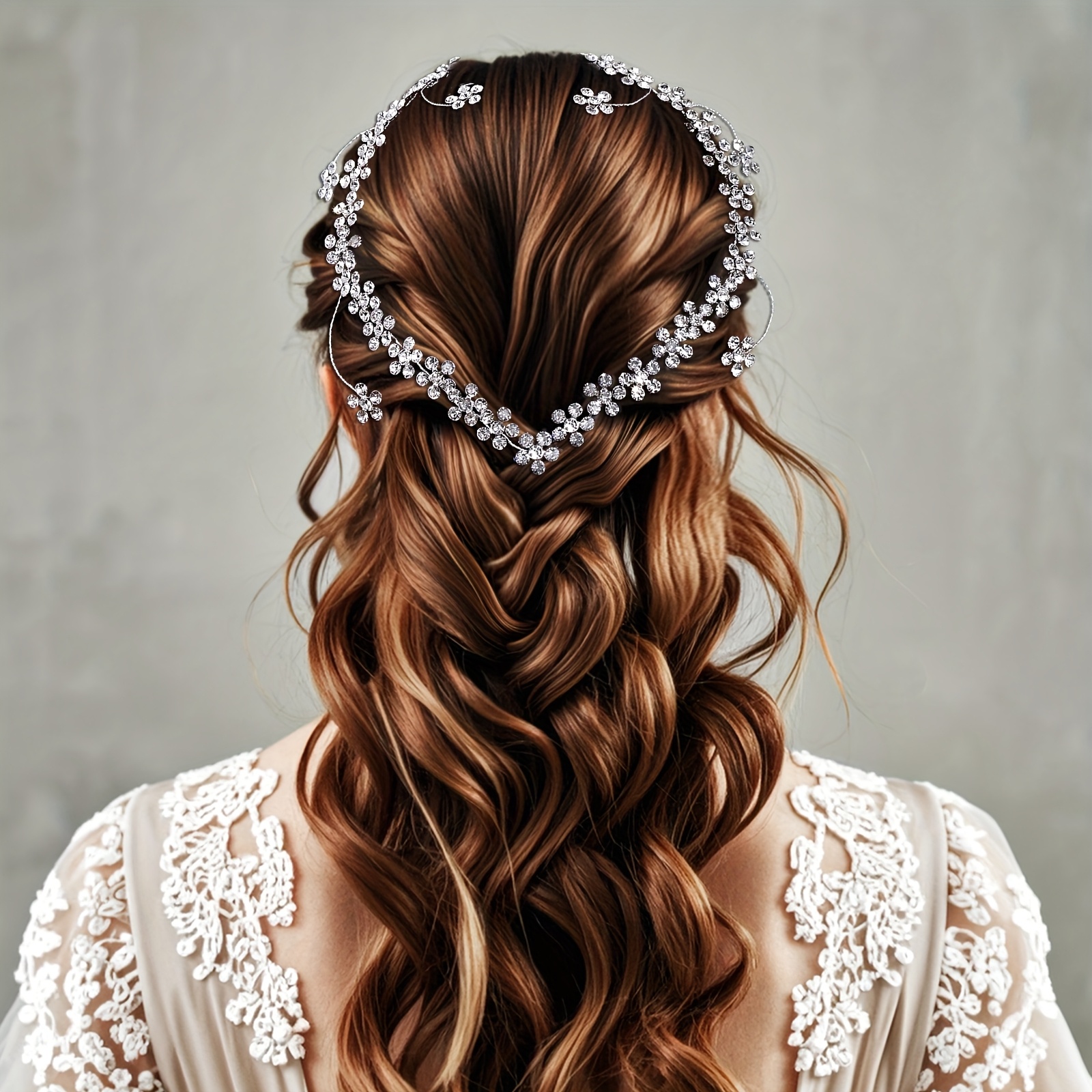 Qo'lda tayyorlangan gul bilan bezatilgan bosh kiyim, Evropa va Amerika kelinlari uchun suv burg'ulash uchun model 823, to'y aksessuarlarining tafsilotlari 0