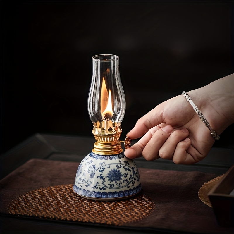adjustable wick ceramic oil lamp fuel portable compatible - Temu Spain