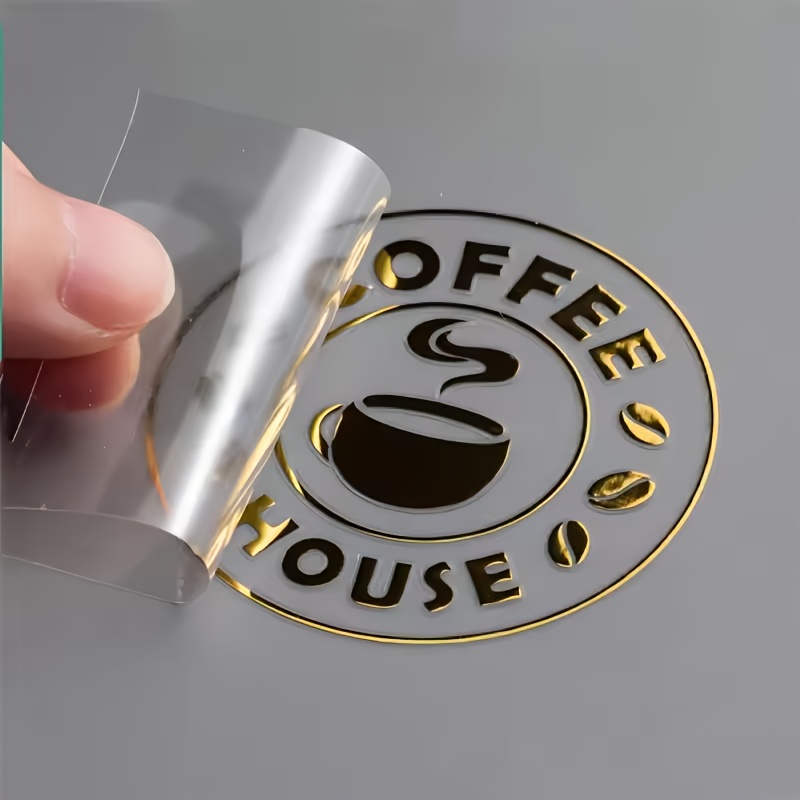 100pcs of custom golden transfer stickers size 3c 4cm suitable for decorative label stickers