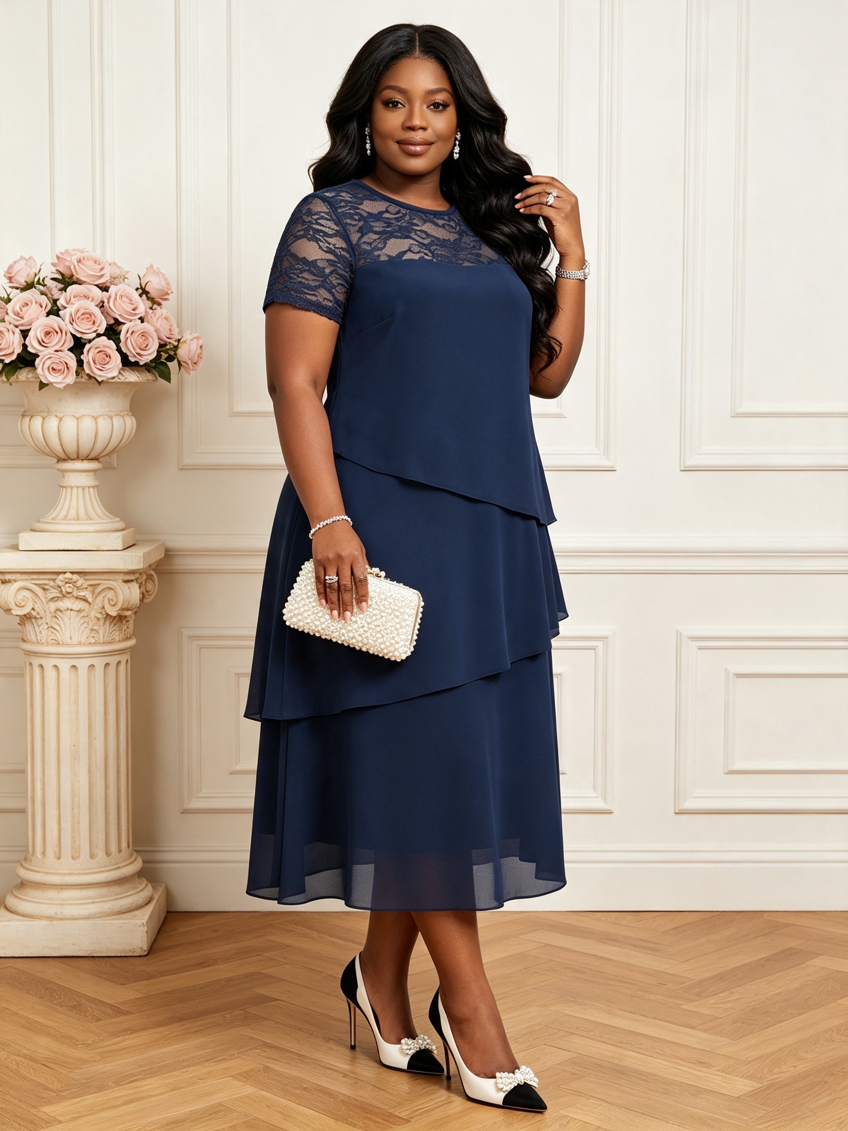blue wedding guest dresses plus size navy dress sold on Temu Canada style:Milkmaid ✨ Introducing our stunning Color:Hydrangea Blue size short party dresses