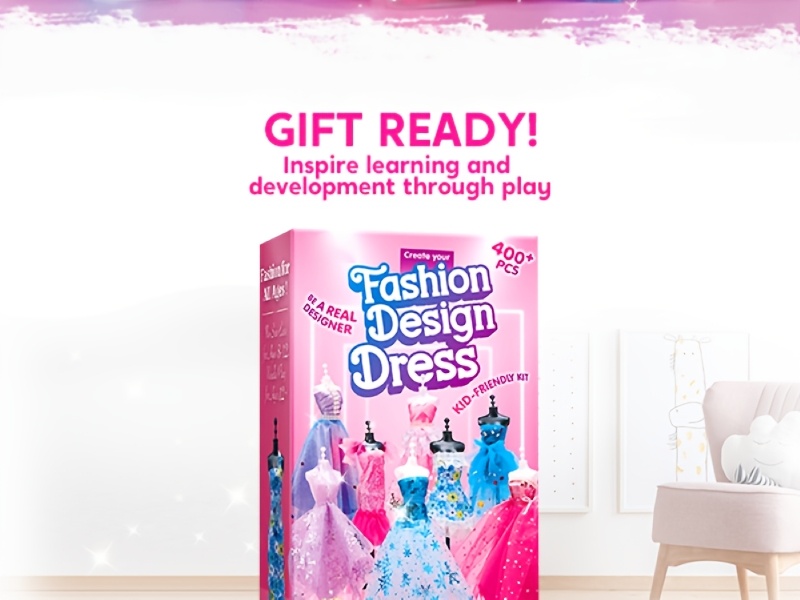 400+ peças de  sanato de design de moda para crianças |   e  sanato, kits de costura com 3 manequins para meninas com 8+  , presentes de aniversário de  , brinquedos de desenvolvimento para crianças, material de poliéster, cores misturadas detalhes 1