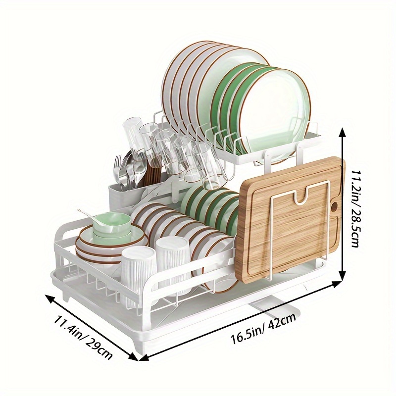 1pc rack de secagem de pratos com drenagem, , suportes de metal com drenagem, suporte para , suporte para utensílios e tapete de secagem extra, de pratos para de cozinha, , e 4