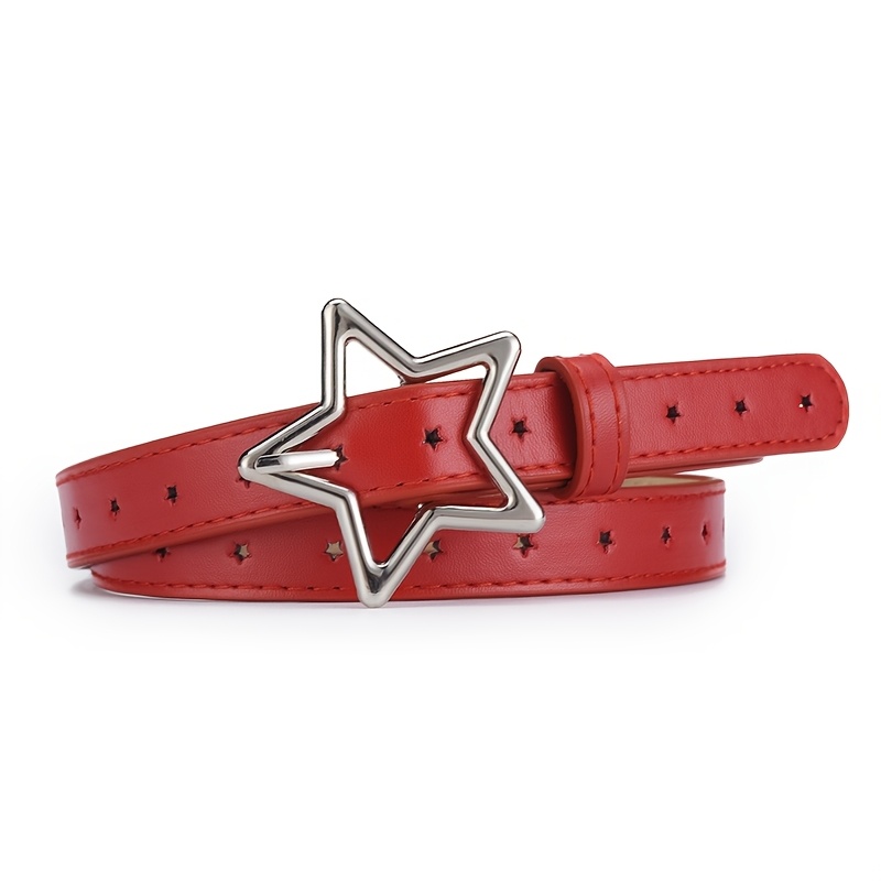 TEMU 1pc Cintura Pentagonale in PU Moda Colori Rosa Stile Ins Compatibile con Tutte le Vestiti Stile Pendolare Facile da Indossare Donna Studente
