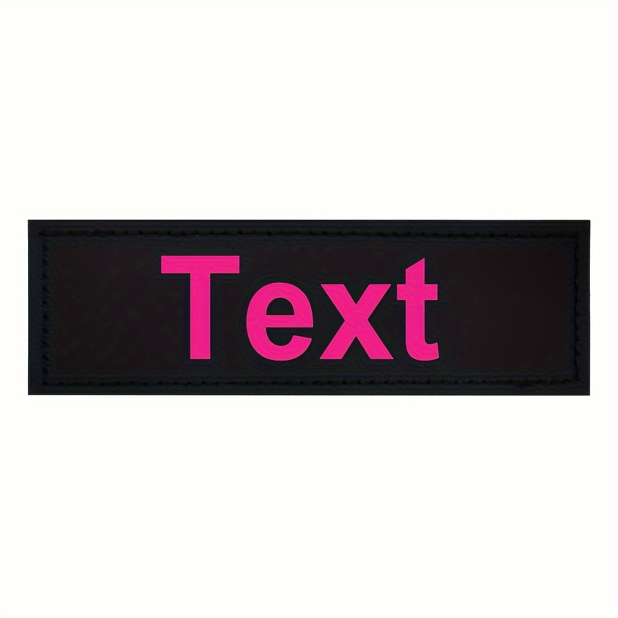 TEMU Customizable 2-pack Polyester Dog Harness Patches With Personalized & Information Icons - Hand Washable, Durable Attachments For Dog Harnesses &