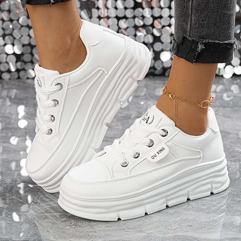 Auoe Women's Casual Athletic Shoes with Thick Sole
