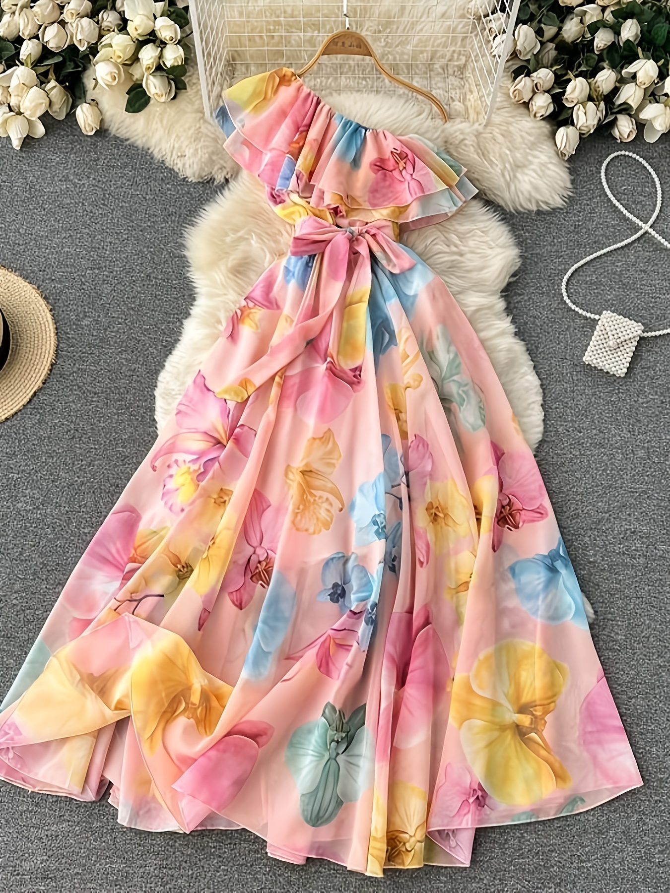 grease party dress up Boho Maxi Dress With Sleeves