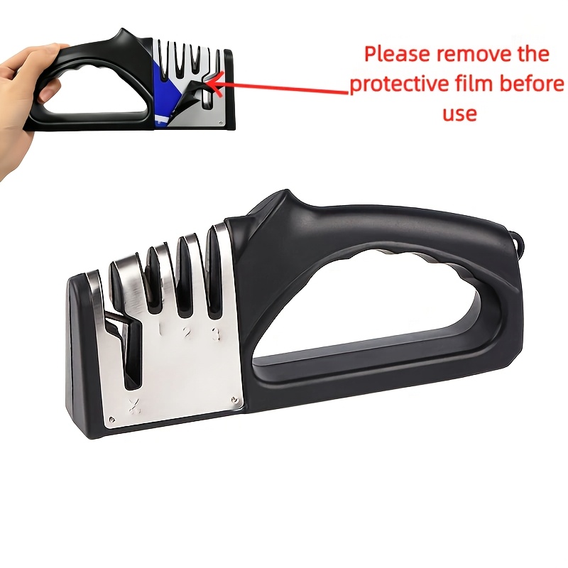1pc Fast Sharpener Kitchen Knife Scissors Sharpener Professional 4 In 1 Outdoor Household Knife Tool, Outdoor Camping Equipment, Picnic Knife Sharpener