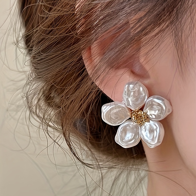 TEMU Boucles d'oreilles baroques vintage et luxueuses, design simple mais , parfaites pour les fêtes de printemps/été et , élégantes et tendance avec