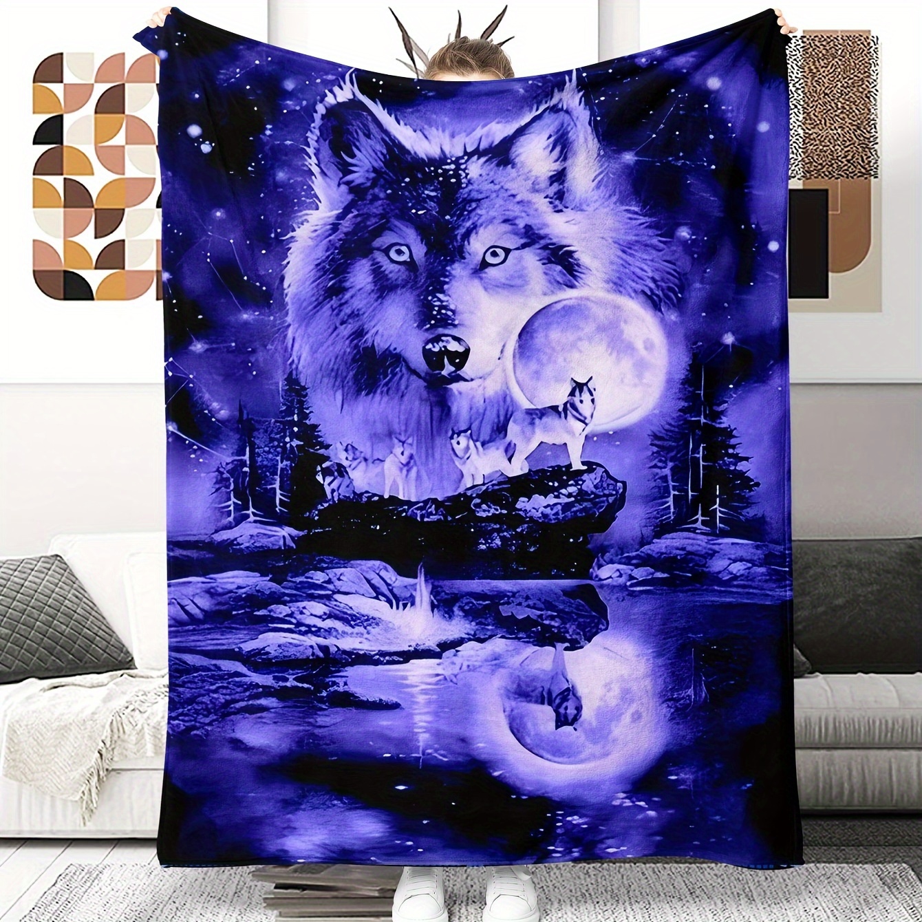 

Wolf Flannel Blanket - , & - For , Bed, Sofa, , And -