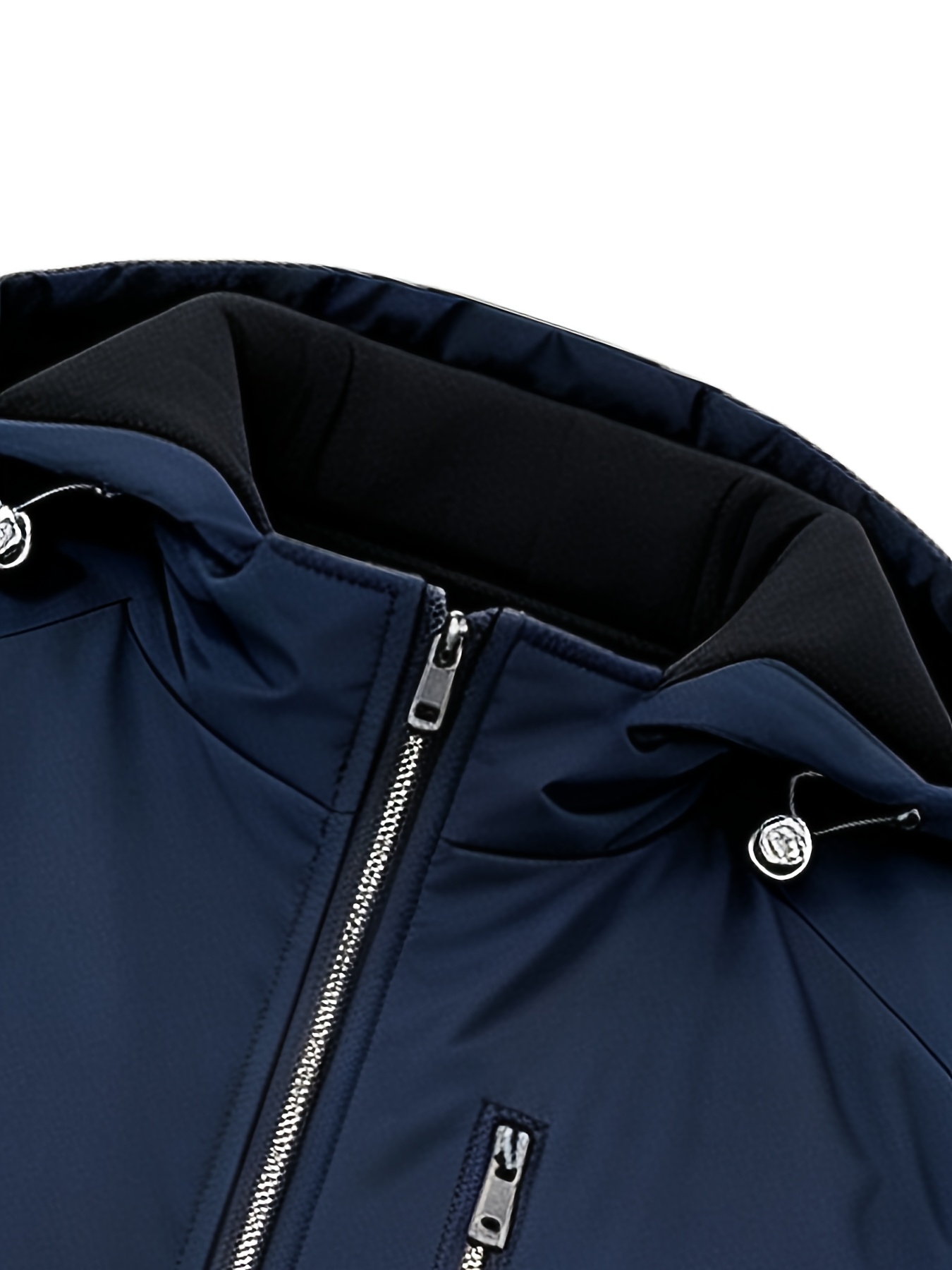 Men's Hooded Padded Winter Jacket with Quilted Design