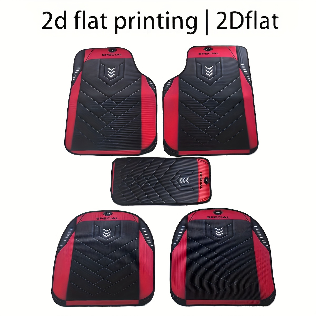TEMU 5pcs Universal Sword Car Mats, Flat 2d Style, Ideal For Protecting Car Interiors, Compatible With Most Vehicles, Perfect Last-minute Gift For , Father's Day, Valentine's Day, And Christmas