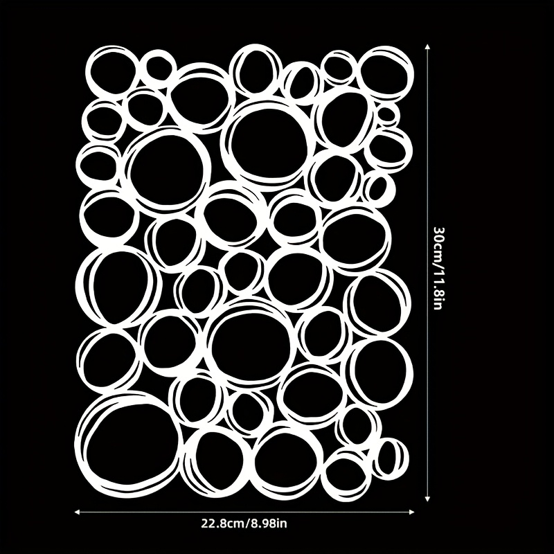 E-shop Wiederverwendbare Kunststoff Kreis Skizzen Schablonen 11.97X8.98 Zoll - Robuste Bastelschablonen für Scrapbooking, , Kartenherstellung und
