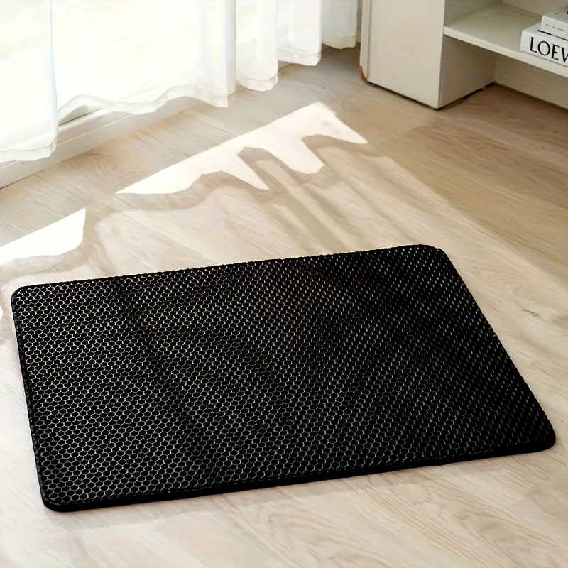 

Extra-large Honeycomb Cat Litter Mat - Waterproof, Easy-clean Eva Material, Black Textured Design For Pet Waste, Stylish And Litter Pad, Cat Litter | Mat | Pet Mat, Cat Litter Mat Extra Large