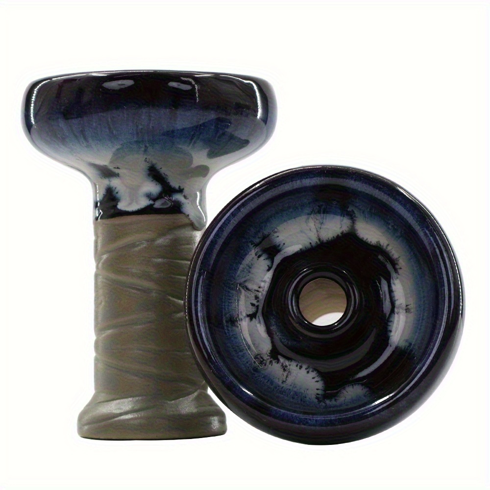 1pc Ceramic Hookah Pot, Design, With A Plug, Suitable For Hookah Bags