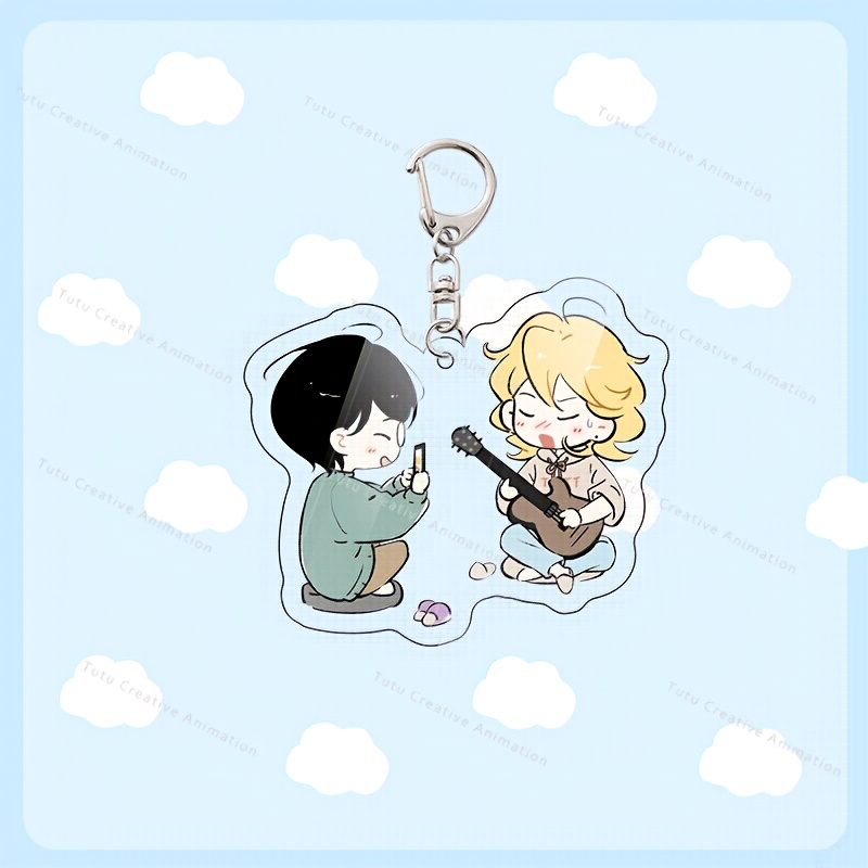 Cute Anime Acrylic Keychain, Cartoon Pendant Charm