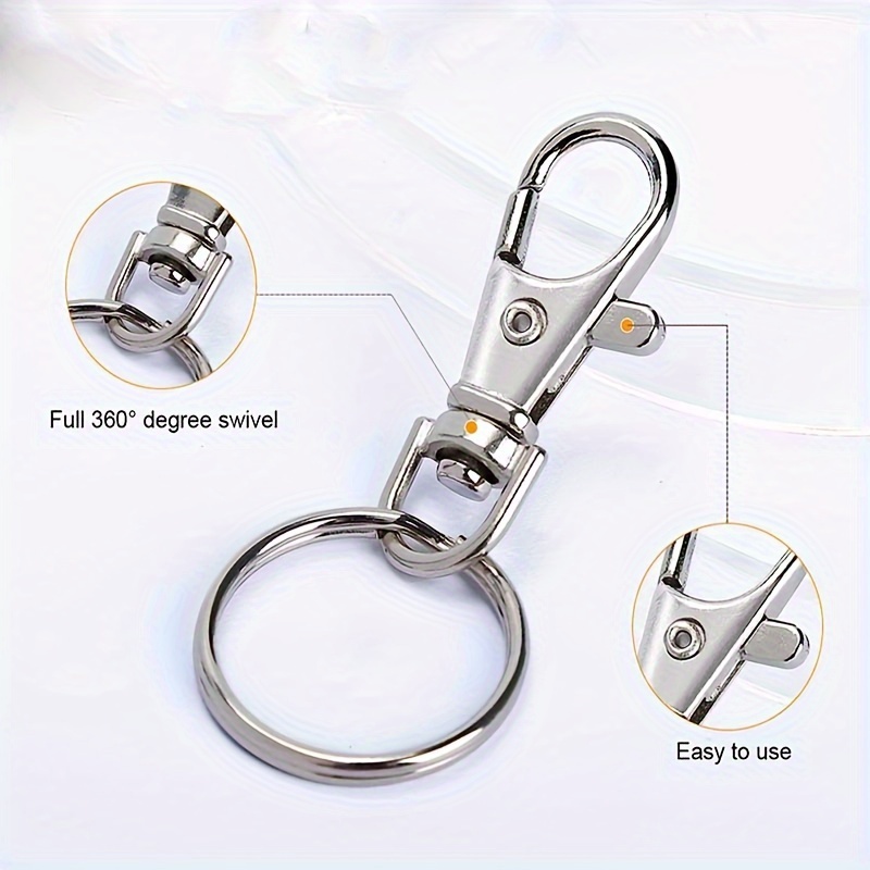 Swivel Lanyard Snap Hook, Rust-Proof 20Pcs Key Chain Clip, Zinc