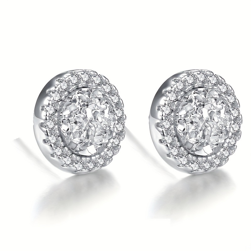 Image of Men And Women's Individual Sparkling Couple Style Round -studded Ear Clips No Piercing Ear Jewelry