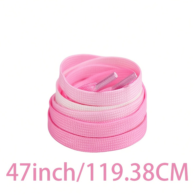 1 Pair Colorful Gradient Flat Shoelaces - Durable, Stylish Accessory For Sneakers, Casual Women’s Footwear, And Boots, Vibrant Laces To Your Style, Shoe Accessories