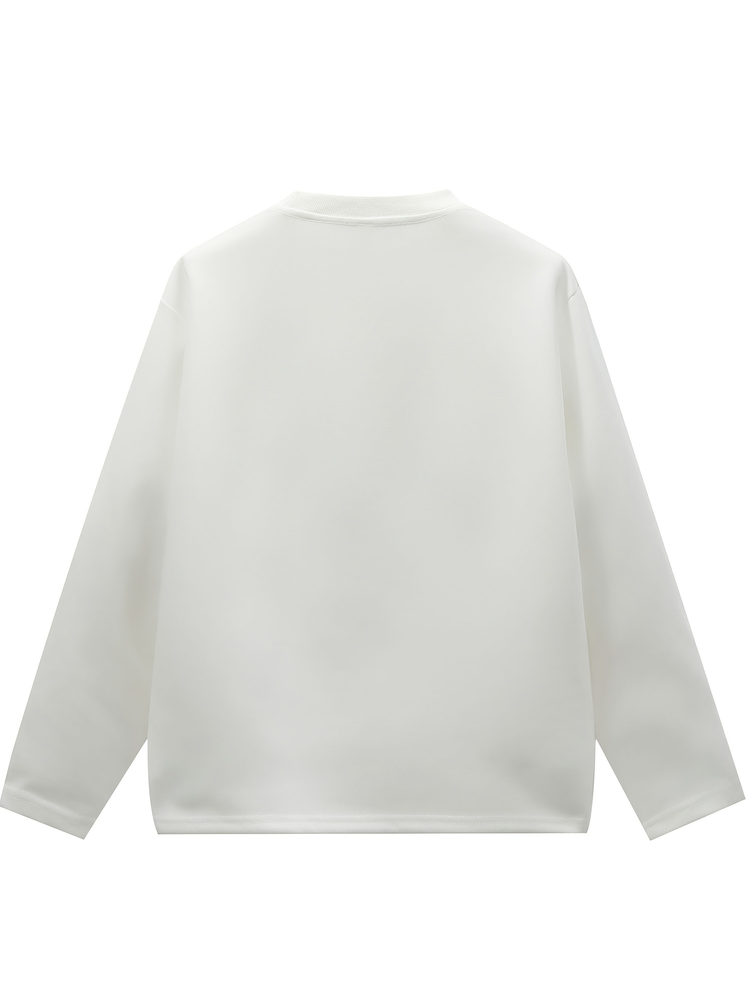 男士1件装，圆领宽松卫衣，显瘦长袖卫衣， 纯色长袖t恤男，宽松休闲打底衫，拼接内搭打底衫，舒适百搭，简约经典，适合日常活动和运动时穿着 商品详情 2