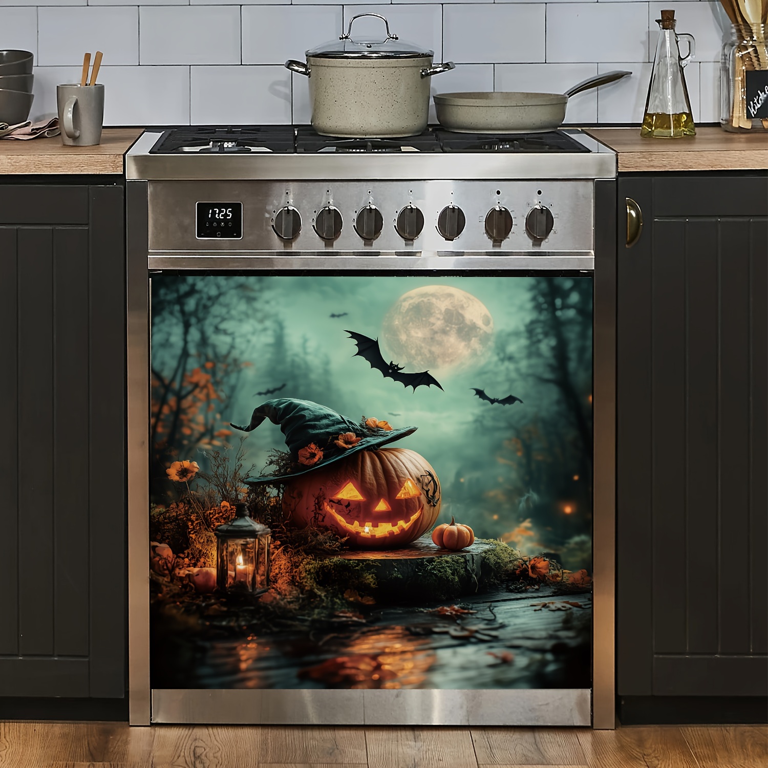 

Halloween Dishwasher - Steel Refrigerator Decal, Removable Decor, 23"x25.6