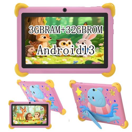 item picture kids tablet with 13 3gb 32gb rom eye protection ips screen educational apps learning tablet gms shockproof case