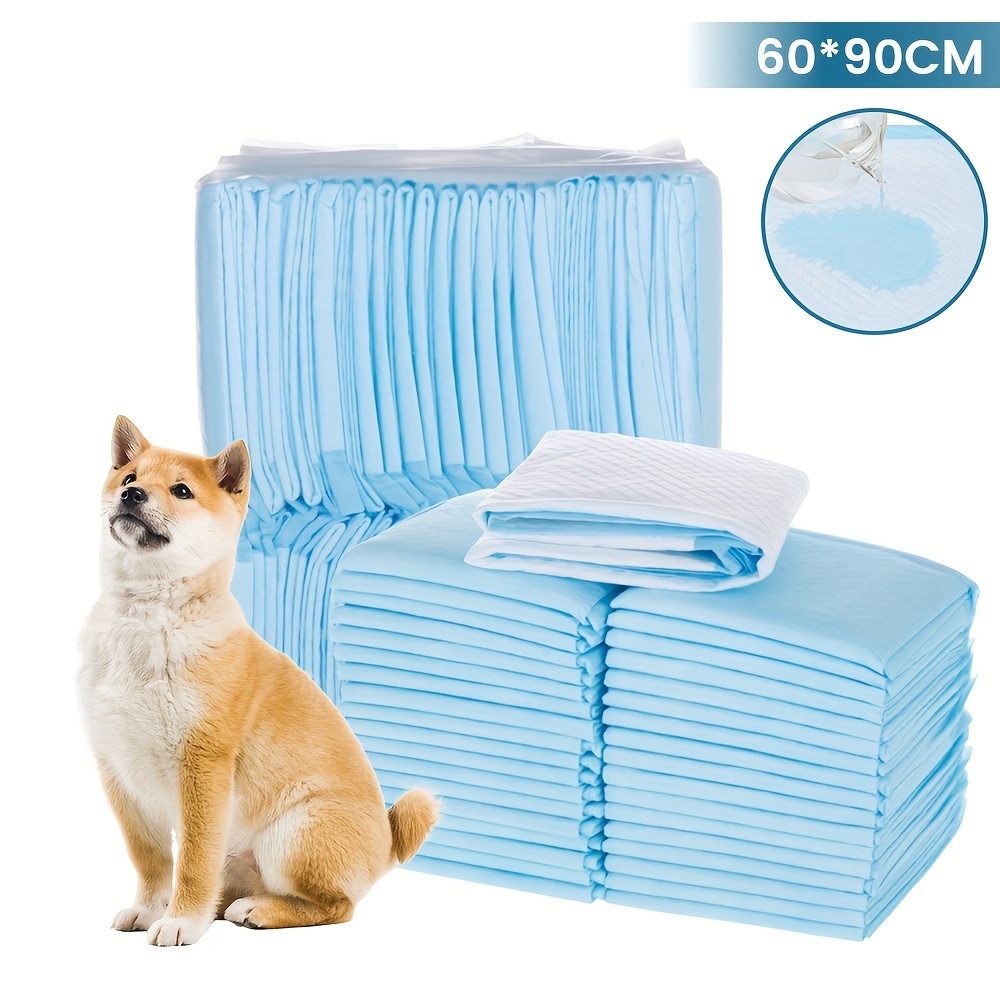 Image of 99pcs Disposable Pet Diapers, Blue Super Absorbent And Odorless Pet Diapers, Suitable For Cats And Dogs, Dog Training Pads, For Household Cleaning And Deodorization, Pet Urine Pads