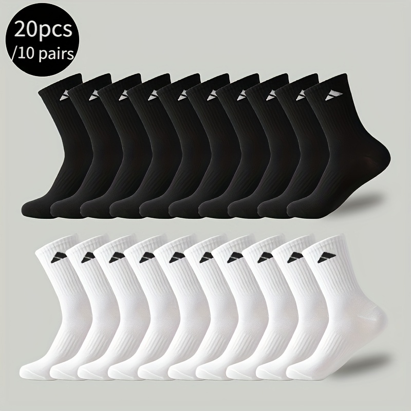 20 count 10 pairs mens and womens athletic socks thickened   fitness run socks moisture wicking breathable fabric seamless toe design anti   suitable for basketball hiking and everyday wear  