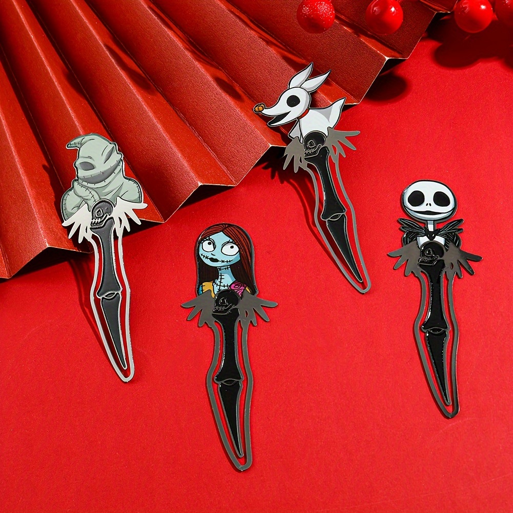 

1pc Officially Licensed Nightmare Before Christmas Metal Bookmark - Creative Cartoon Character Collectible