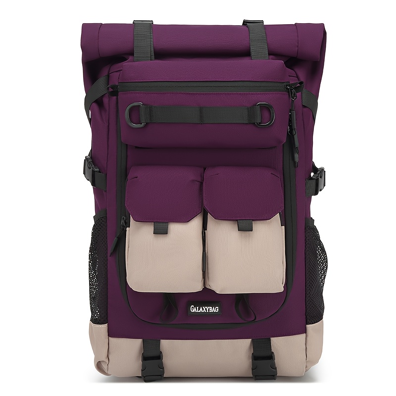 [mountaineering Bag] Multi Functional Outdoor Hiking Bag, Stylish Color Travel Backpack, Large Capacity Backpack, Detachable Small Bag Design, Multi Pocket Backpack