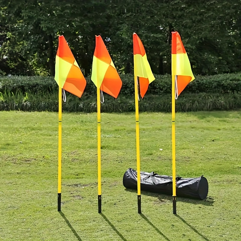 1 Set Of Soccer , Basketball Training Hurdles, Ground Stakes, Corner Flags, And Outdoor Obstacle Poles