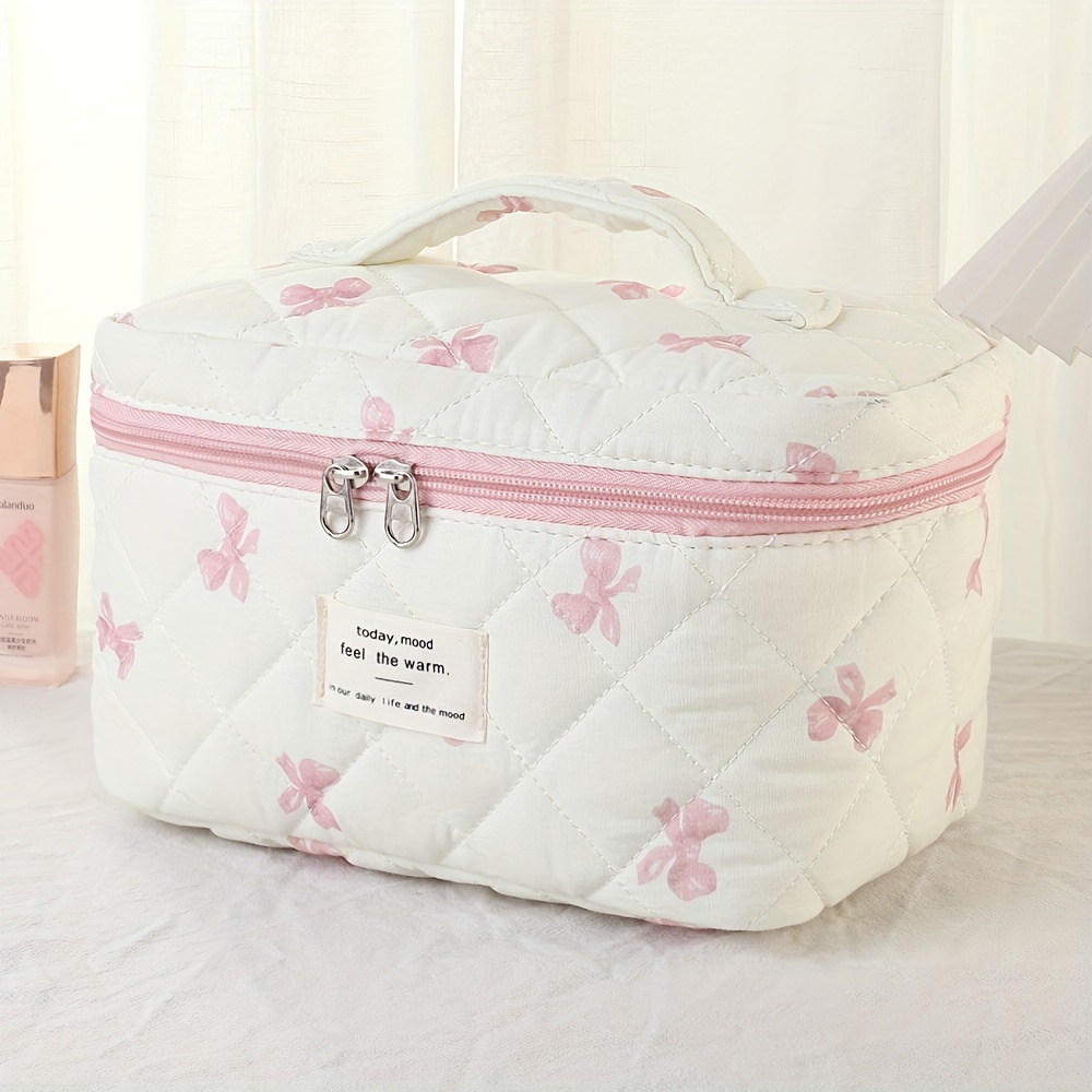 TEMU Large Capacity Portable Travel Makeup Bag With A , Storing Skincare Products And Toiletries