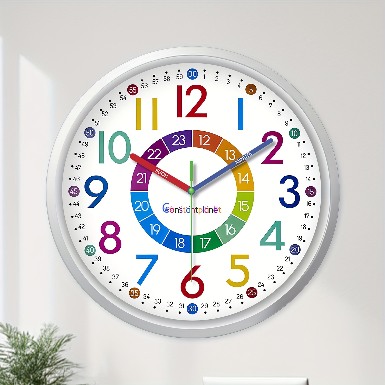 

Silent 8-inch Quartz Wall Clock With Numbers - Classroom, Living Room & Bedroom Decor - Ideal Gift For Christmas, Easter, Graduation (batteries Not Included)