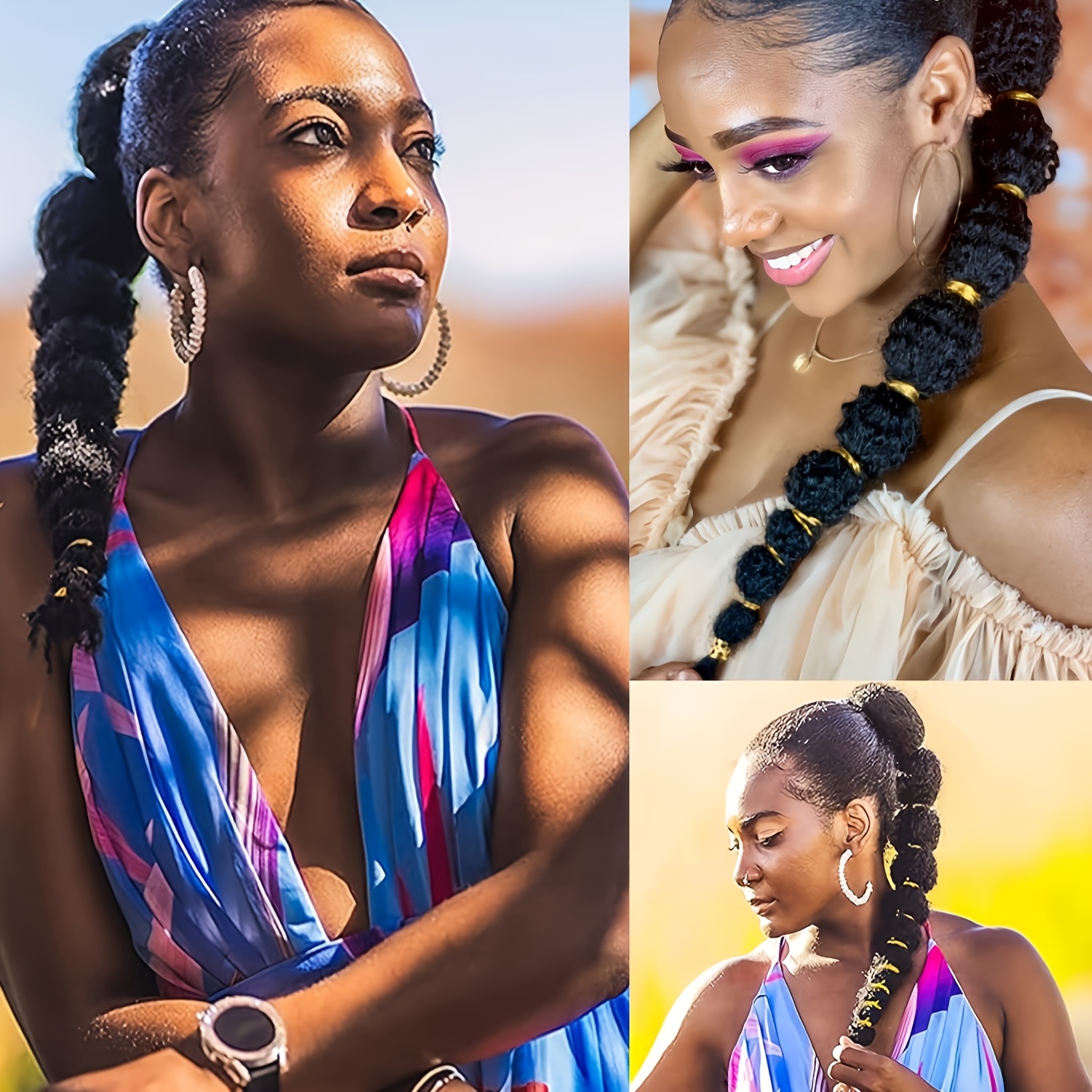 1 pack bubble ponytail hair extensions s natural textured synthetic   human like   to install secure hold versatile for everyday special occasions stylish updo accessory   buns secure installation hair accessories details 5