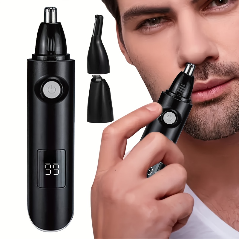 Image of 1pc Rechargeable Nose & Ear Hair Trimmer With Dual-, Usb-c Fast Charging, Precision, & Portable For Nose, Ear Hair - Usb- Grooming For &, Long & Easy-clean