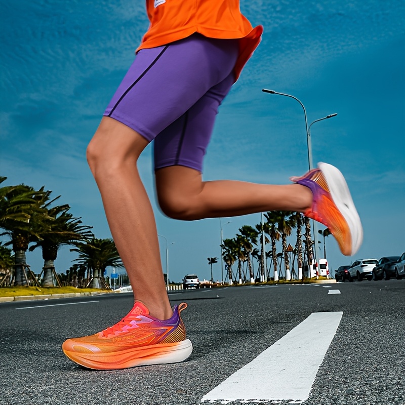 Men's & Women's Carbon Board Technology Running Sneakers with CPU Sole - Low-Top Marathon Racing Shoes Suitable for Gym, Track,, -Terrain - /Fabric - Athletic Footwear