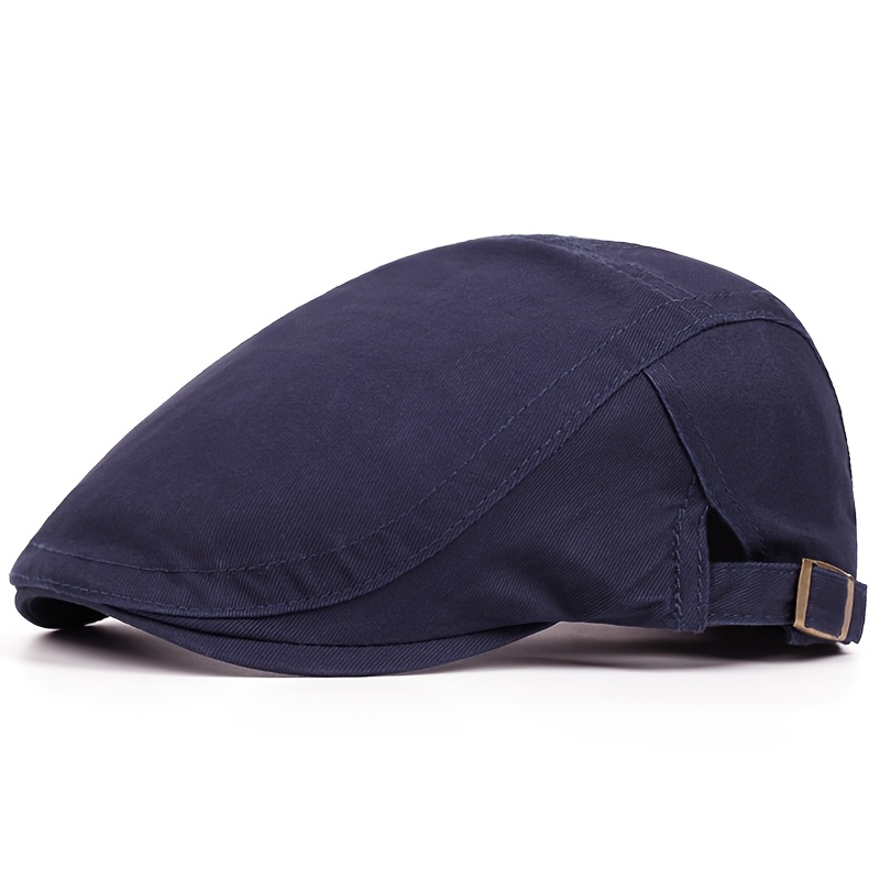TEMU 2025 Men's Front Hat, A Retro-style Adjustable Newsboy For Casual Wear