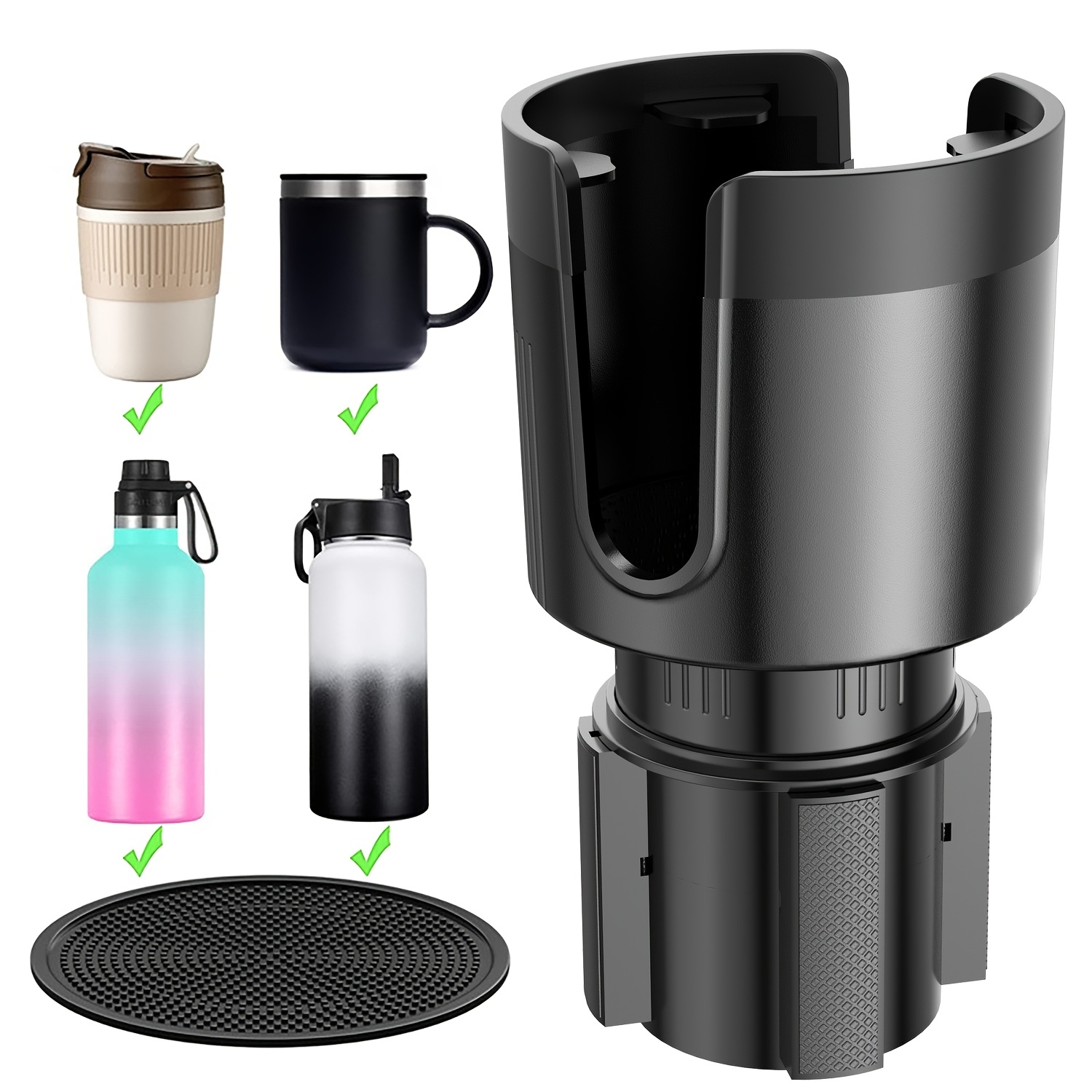 1pc/2pcs ¡mejora tu portavasos de coche con   expandidor ajustable - ¡  para botellas y vasos   de   4.1 pulgadas!