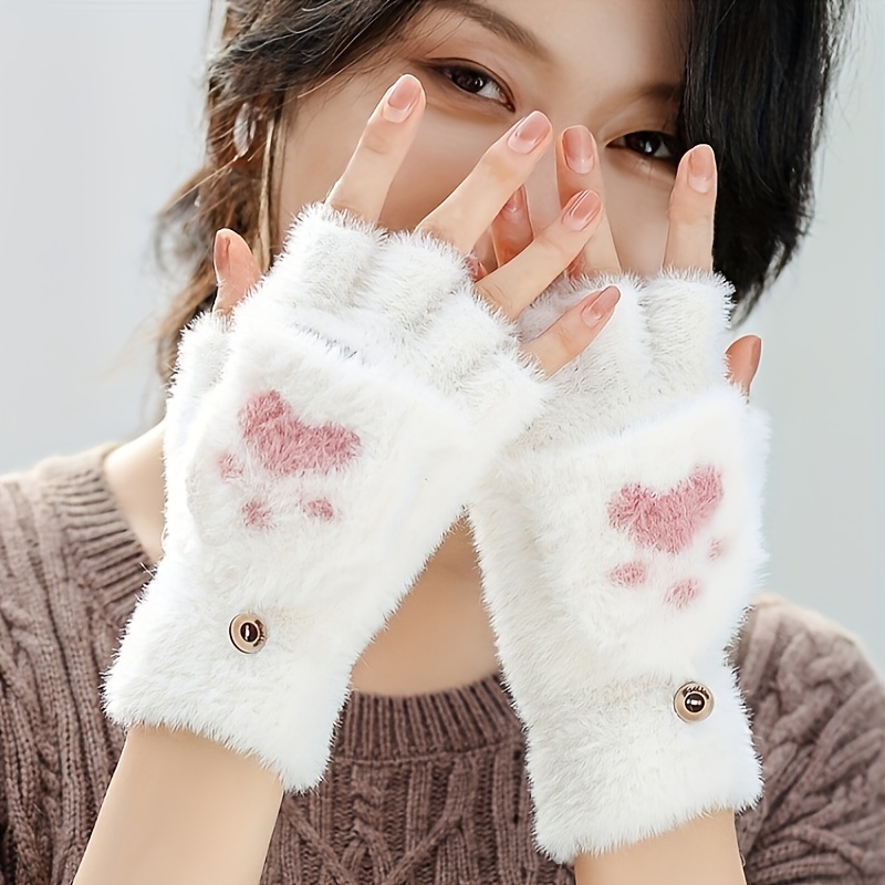 

Gloves Cat Paw - , Stretchy Half- For Women