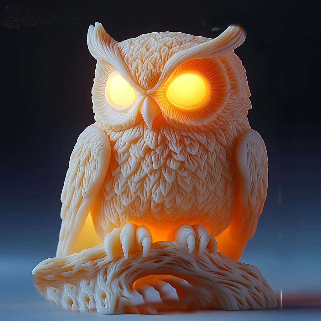 

New Cute Owl Candle Silicone Mold Animal Owl Decorative Resin Silicone Mold Owl Concrete Plaster Mold