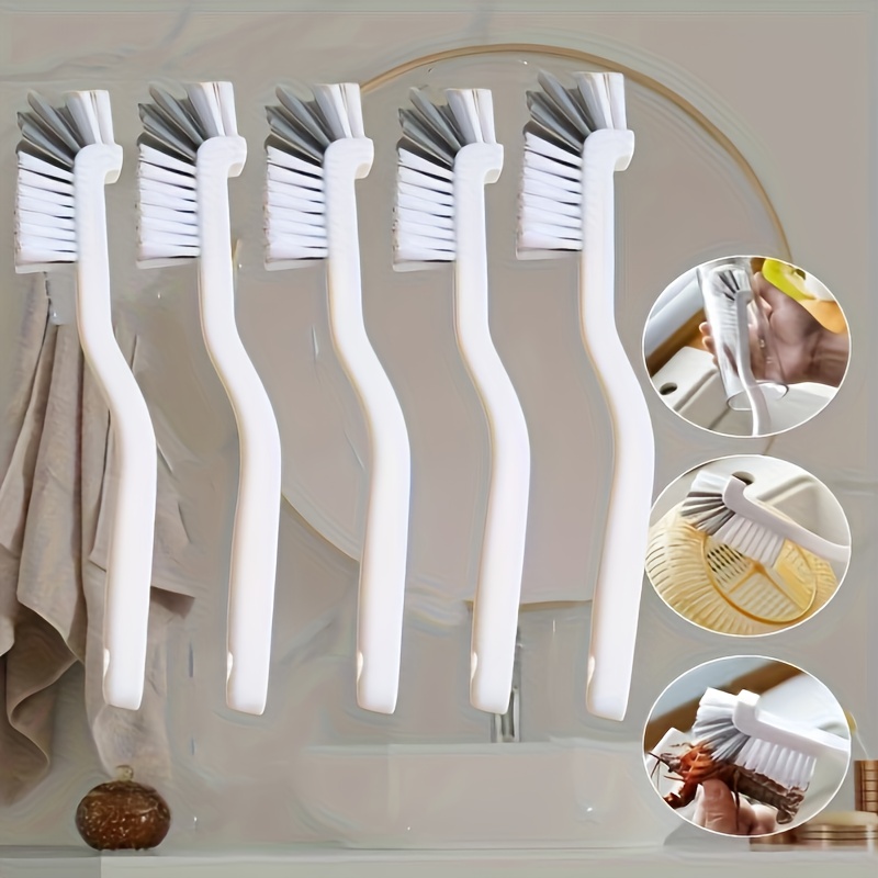Temu – TEMU 5pcs Japanese 360° Cleaning Brushes – For Kitchen, Bathroom, Glass, Etc. – Reusable Plastic Brushes For Lobster, Scallops, Juicers, Soy Milk