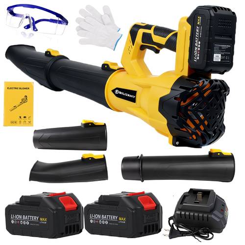 high power cordless leaf blower 580cfm 160mph wind speed adjustable nozzle and extended nozzle ergonomic non slip handle suitable for lawn care and yard cleaning a for fathers day gift and a perfect christmas present