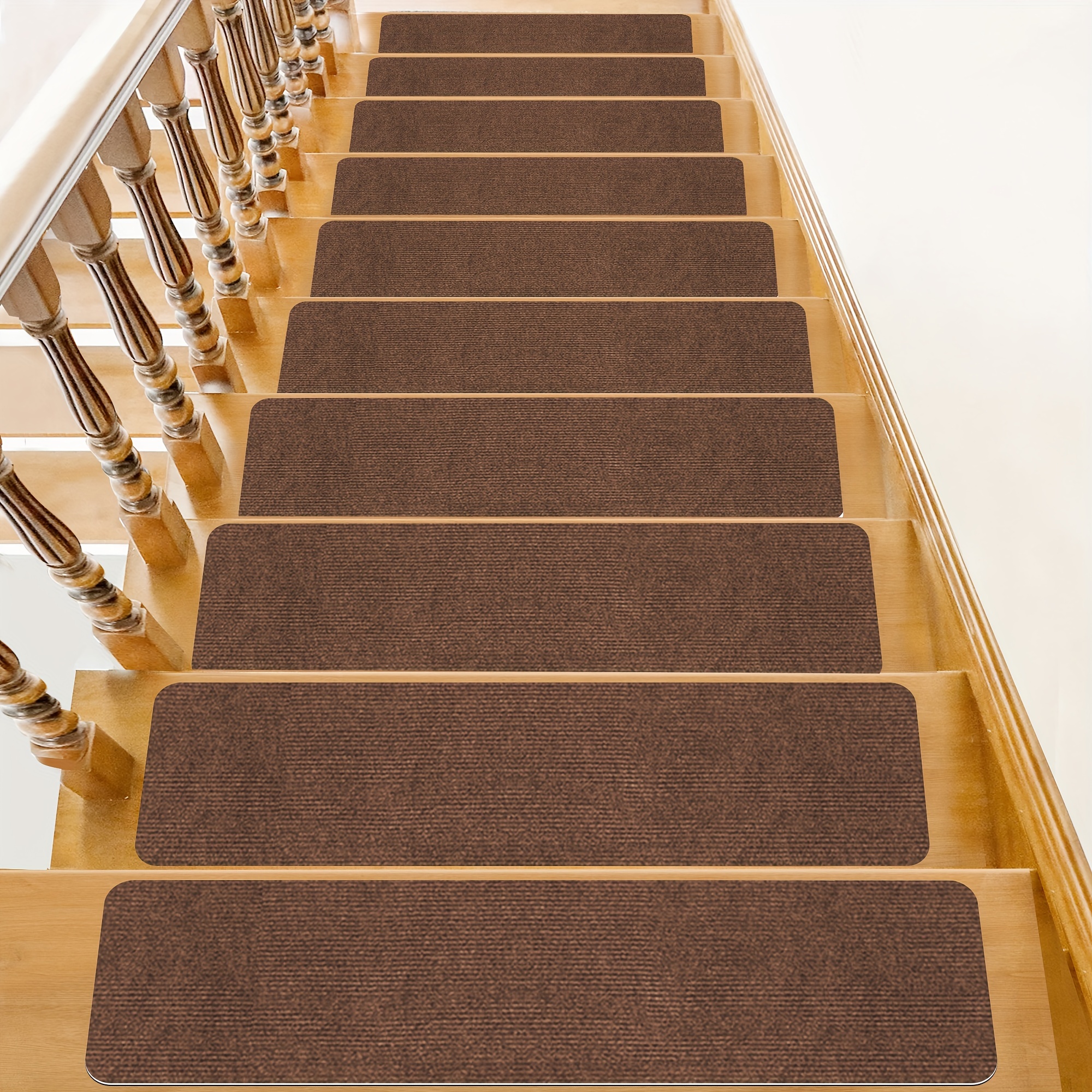 8/15pcs Non-Slip Stair Treads Self-* Anti-Slip Mats for Wooden Steps,  Durable Design, Pet-Friendly Home Decor Decor