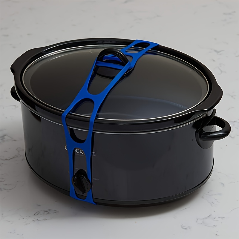 adjustable silicone strap elastic lid holder leakproof for   pots and bowls ideal for office camping catering details 2